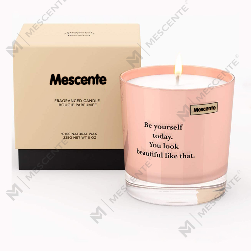 Candele di cera di soia in vasetti di lusso con marchio privato all'ingrosso M&Scent