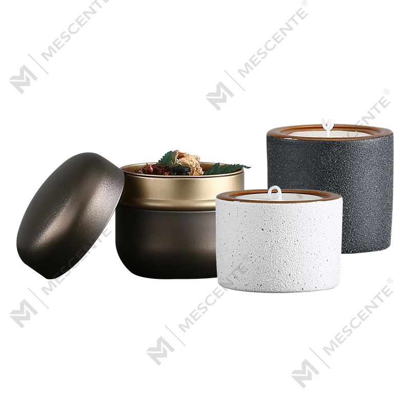 Candela in cera di soia profumata Woodwick con etichetta privata di lusso decorativa personalizzata M&Scent