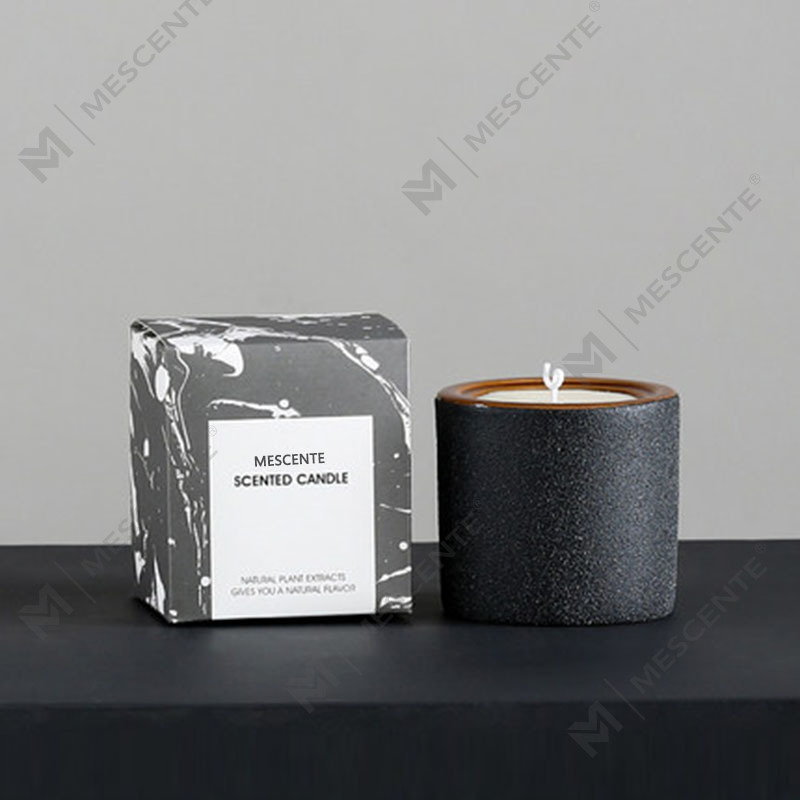 Candela in cera di soia profumata Woodwick con etichetta privata di lusso decorativa personalizzata M&Scent