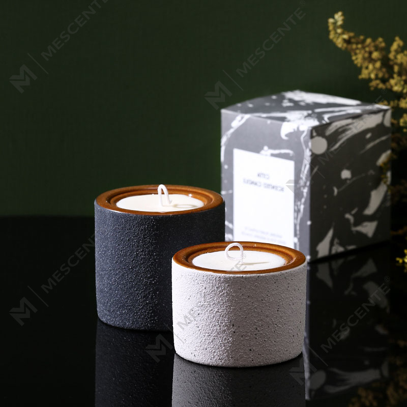 Candela in cera di soia profumata Woodwick con etichetta privata di lusso decorativa personalizzata M&Scent