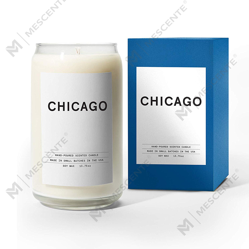 Candele Woodwick Milky in ceramica personalizzate organiche M&Scent, contenitore per candele