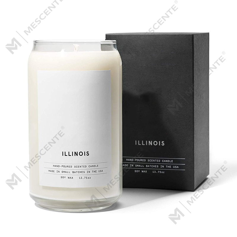 Candele Woodwick Milky in ceramica personalizzate organiche M&Scent, contenitore per candele