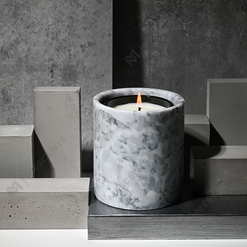 M&Scent Candele di cera di soia profumate in cristallo di vetro nero con decorazione personalizzata di lusso all'ingrosso