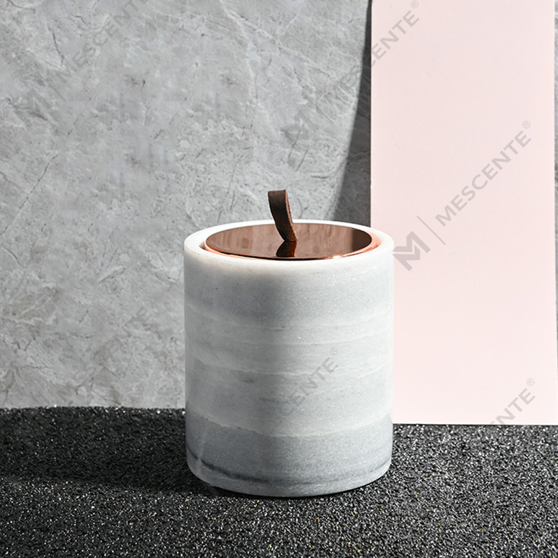 M&Scent Candele di cera di soia profumate in cristallo di vetro nero con decorazione personalizzata di lusso all'ingrosso