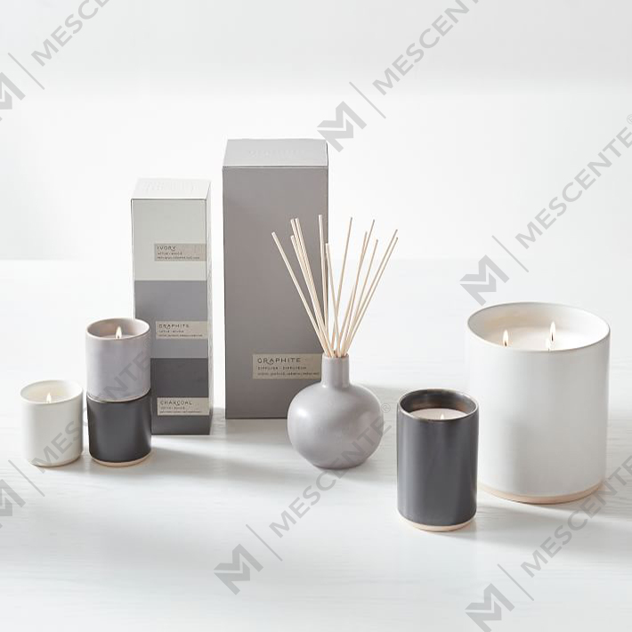 Set regalo di candele profumate in ceramica di lusso con etichetta privata personalizzata A29218-Valuables