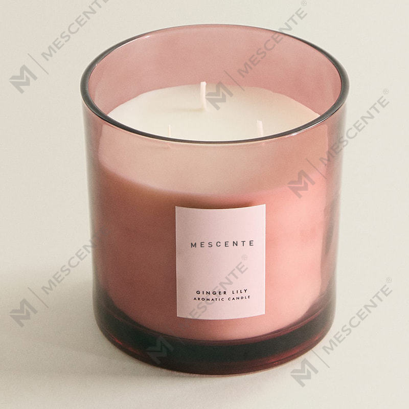 M&S cent Candele di soia personalizzate di lusso a 3 stoppini con coperchio in legno A29273-1