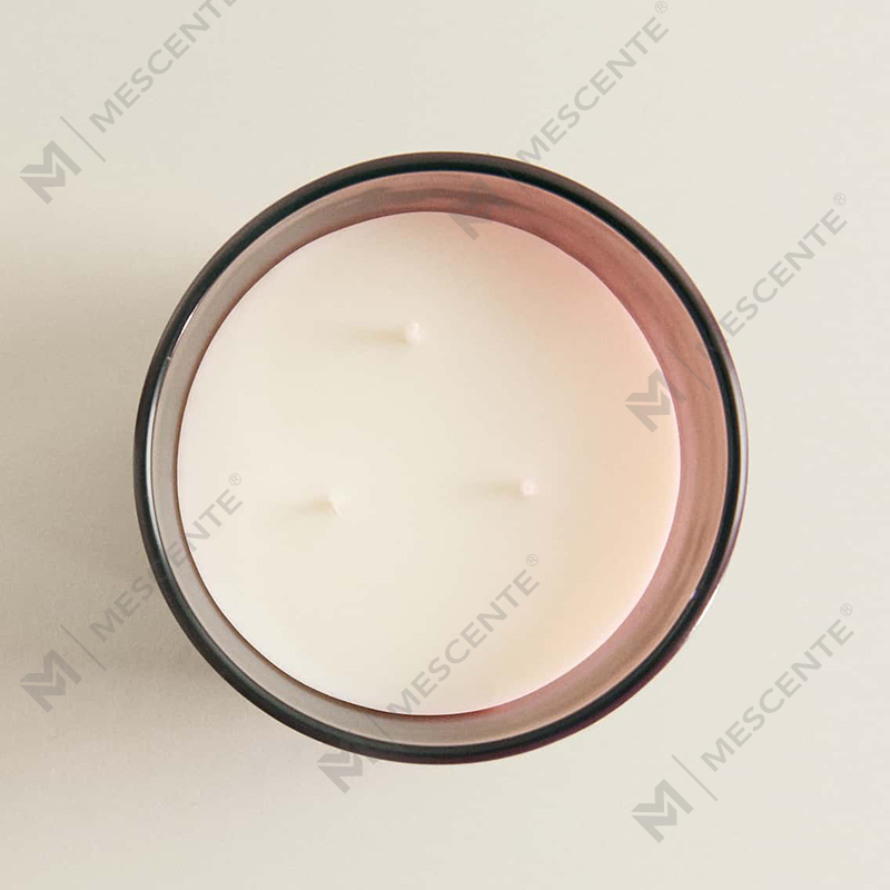 M&S cent Candele di soia personalizzate di lusso a 3 stoppini con coperchio in legno A29273-1