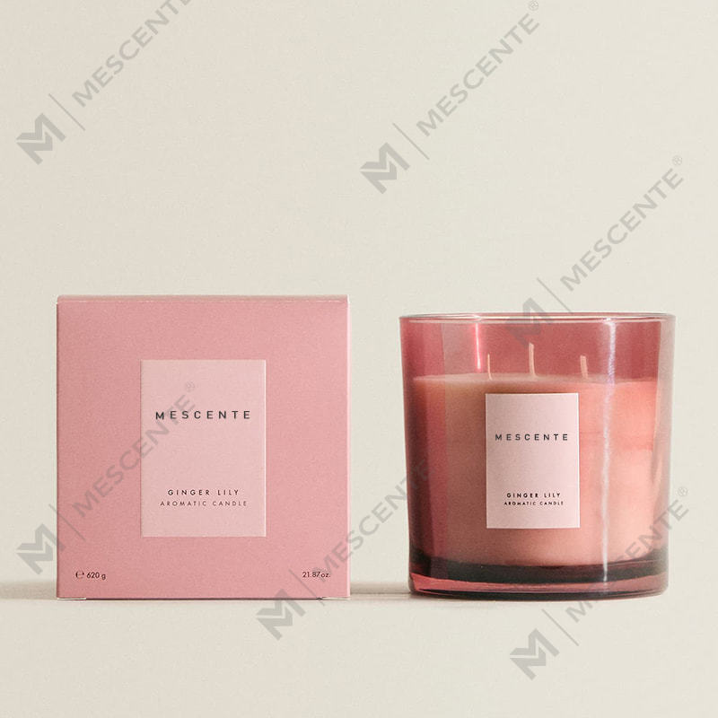 M&S cent Candele di soia personalizzate di lusso a 3 stoppini con coperchio in legno A29273-1