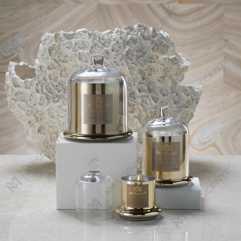 M&Scent Candela profumata decorativa per matrimonio romantico con campana in vetro con copertura a cupola A29275