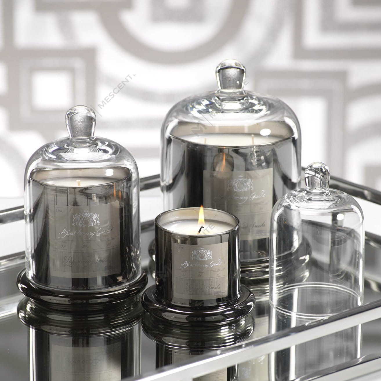 M&Scent Candela profumata decorativa per matrimonio romantico con campana in vetro con copertura a cupola A29275