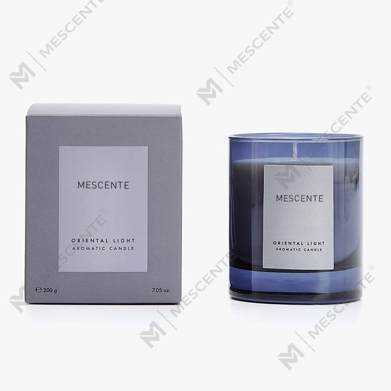 Mescente, marchio privato di lusso, candele profumate per aromaterapia in cristallo