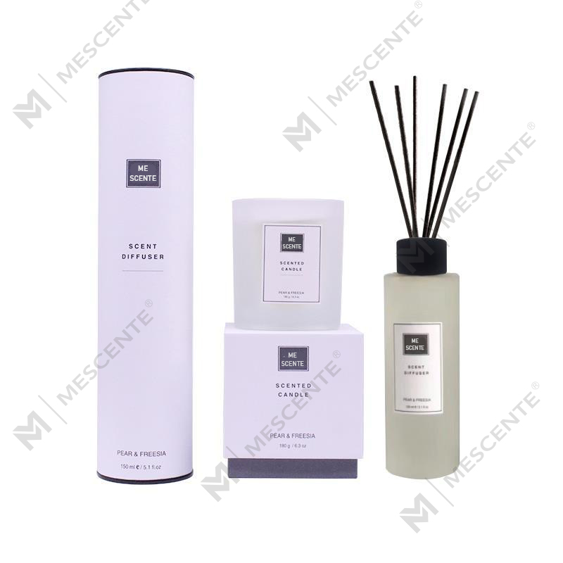 Set regalo con diffusore a bastoncini di fragranze per la casa da 150 ml con candela profumata A99189