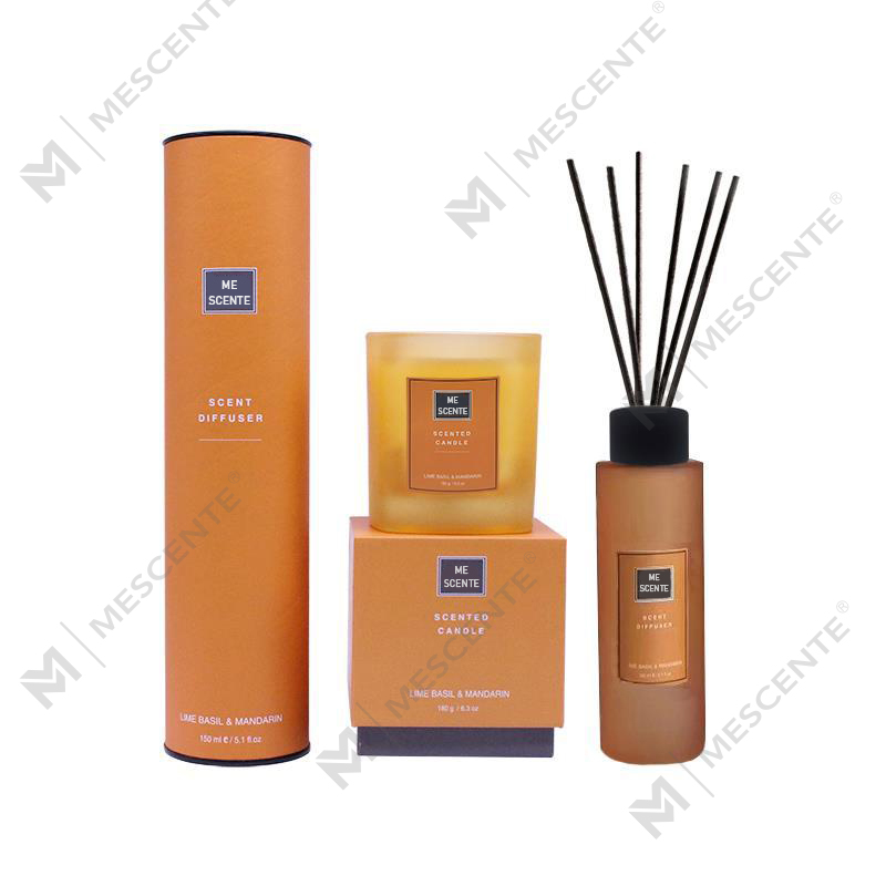 Set regalo con diffusore a bastoncini di fragranze per la casa da 150 ml con candela profumata A99189