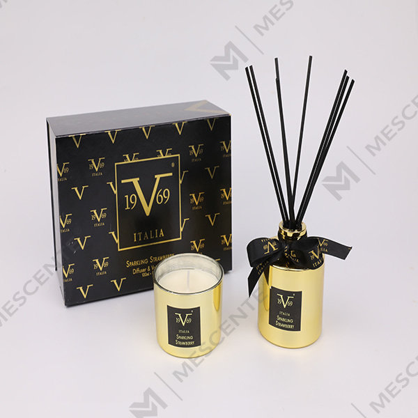 Set regalo con diffusore a bastoncini di fragranza per la casa M&Scent con candela profumata A29260-2