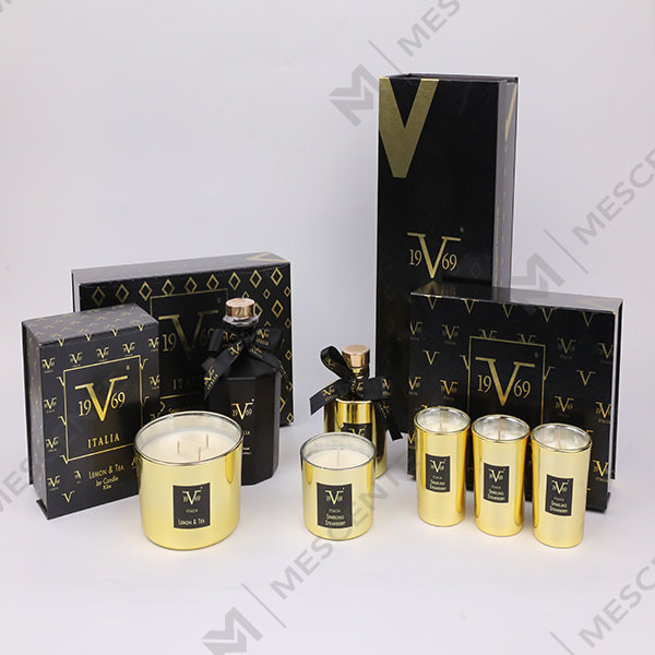 Set regalo con diffusore a bastoncini di fragranza per la casa M&Scent con candela profumata A29260-2