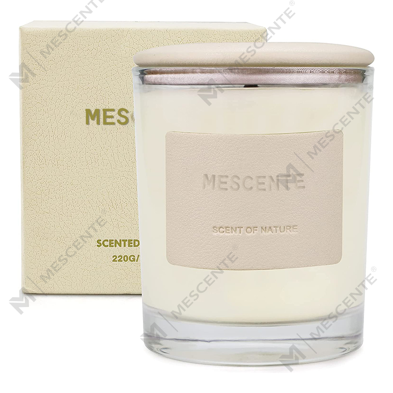 M&Scent vende all'ingrosso bellissime candele in barattoli di vetro riciclato in Cina, candela relax