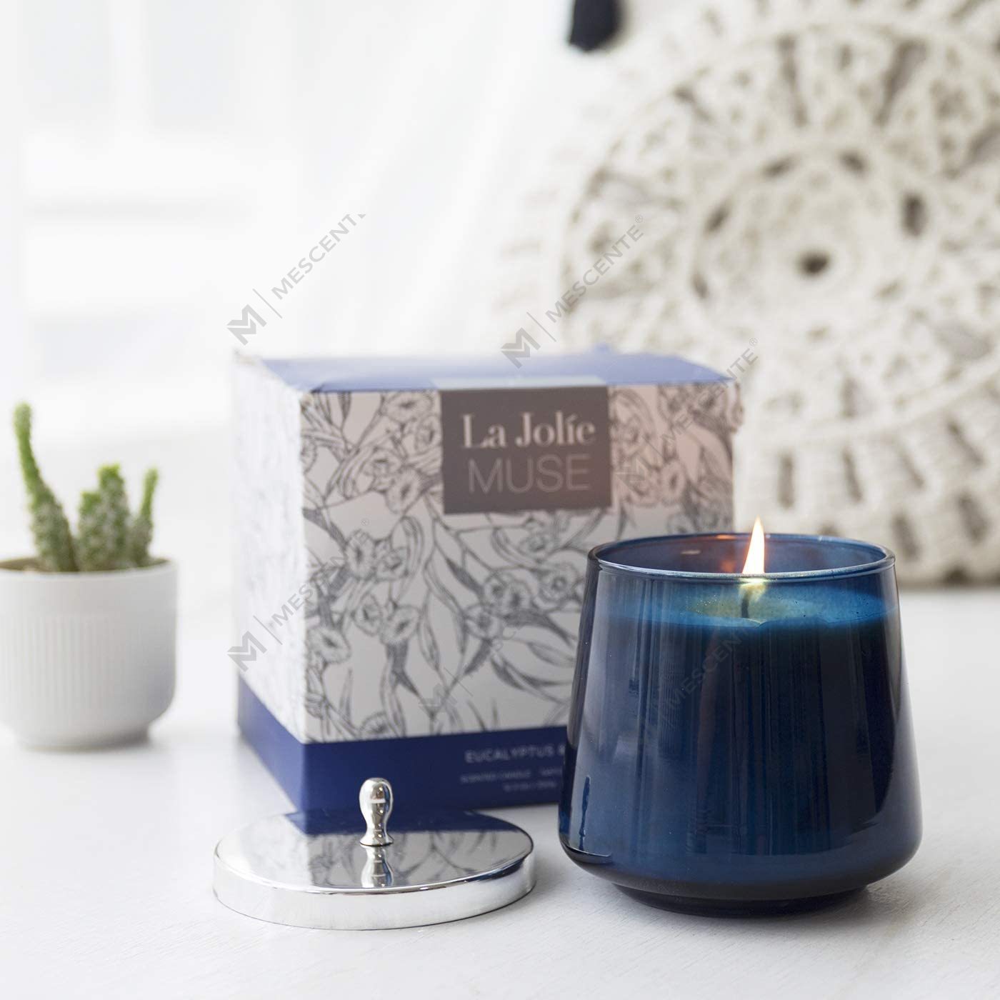 M&Scent Candela di soia profumata con libro di aromaterapia naturale al 100% per la casa, candele profumate in giare grandi