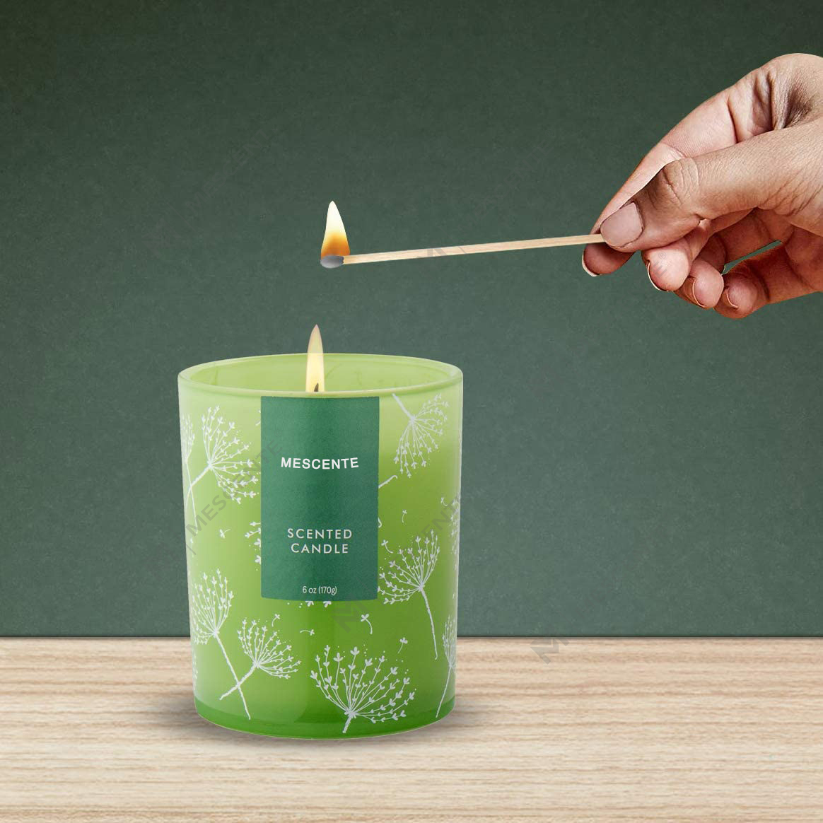 M&S profumo Stampa logo a forma personalizzata Campione Bomboniere per candele profumate per aromaterapia, Candele profumate con fiori secchi