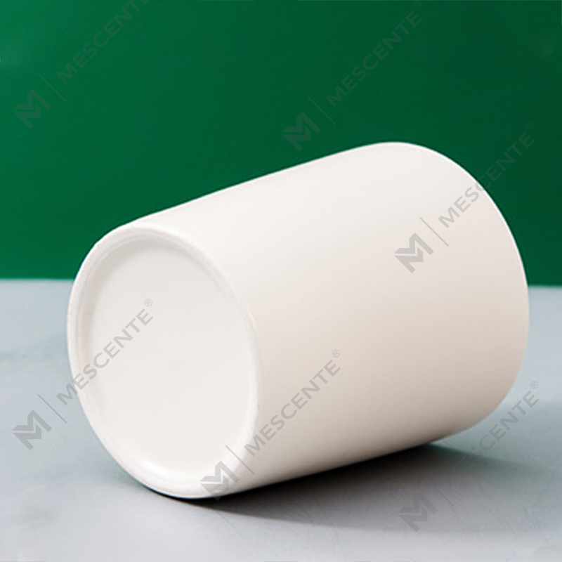 Candele di cera di soia profumate etichettate Citta con etichetta privata in vasetti di ceramica personalizzati di lusso con fiori secchi