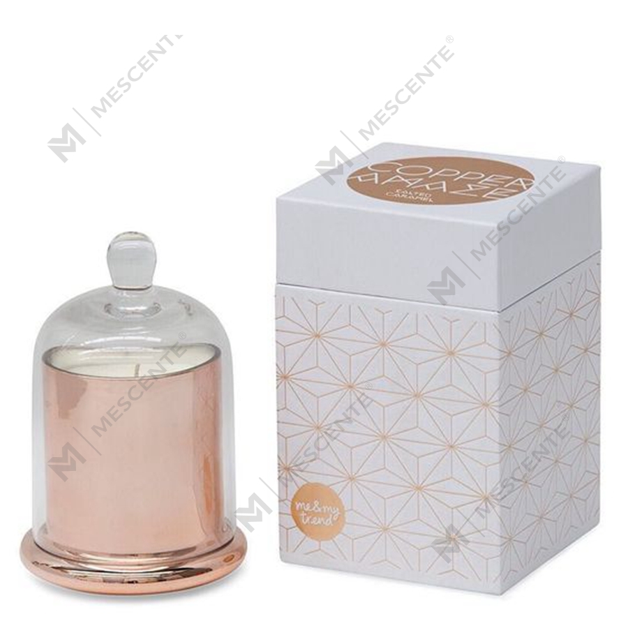 Mescente Luxury Silver Coperchio bombato Portacandele profumato Barattoli con cupola in vetro