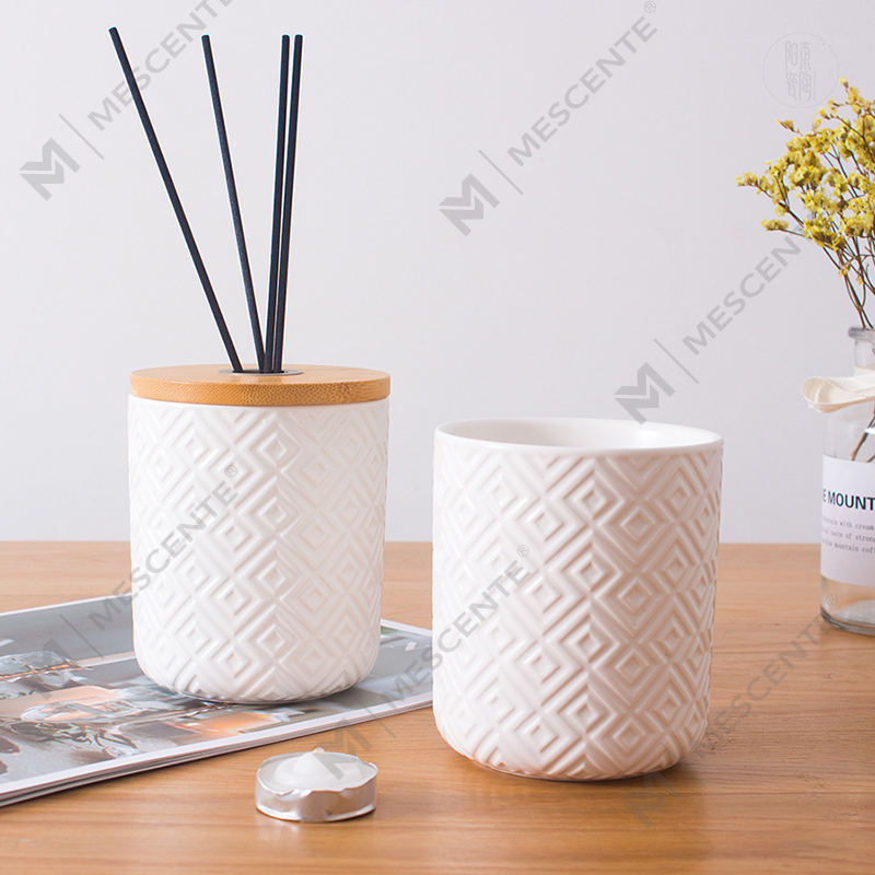 M&Scent 100ml Diffusore a bastoncini per bottiglia di vetro decorativo con aromi rotondi in ceramica da 200 ml