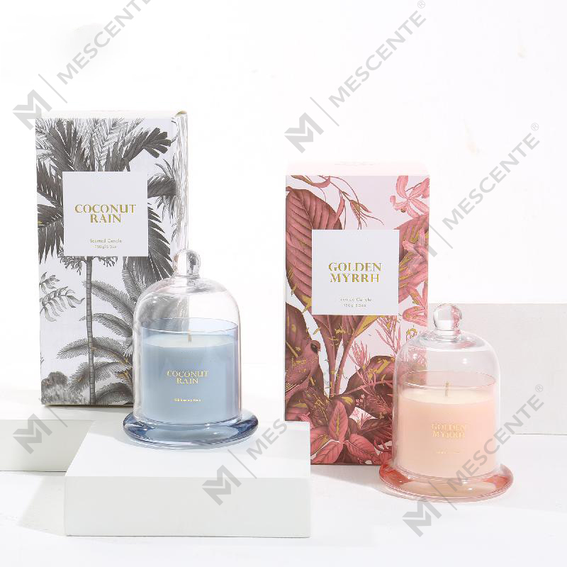 Scatole di lusso con logo personalizzato M&Scent Mini candela regalo per la casa in cera naturale al 100%.
