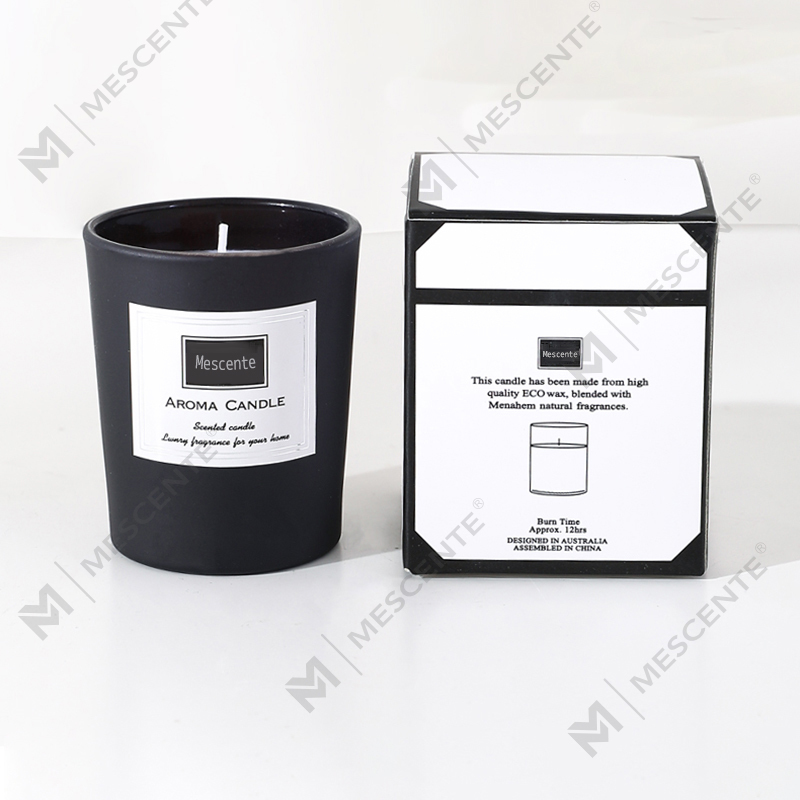 Candele di cera di soia profumate alla peonia stampate personalizzate M&Scent, candela profumata digitale