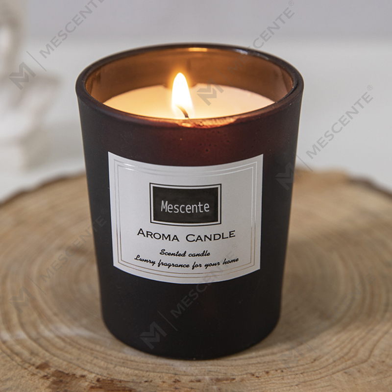 Candele di cera di soia profumate alla peonia stampate personalizzate M&Scent, candela profumata digitale