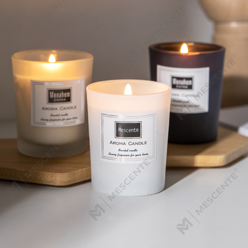 Candele di cera di soia profumate alla peonia stampate personalizzate M&Scent, candela profumata digitale