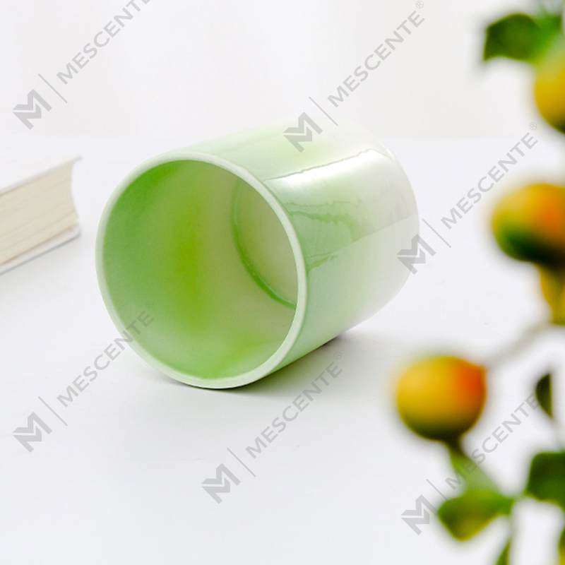 Candele profumate personalizzate per decorazioni domestiche con etichetta privata M&Scent in barattoli di ceramica