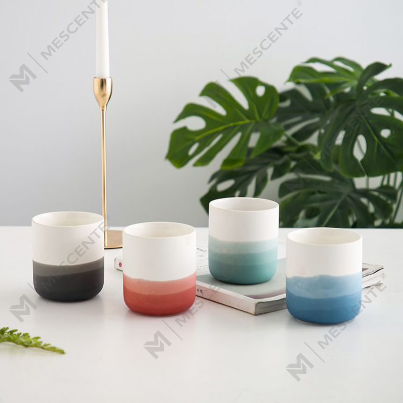 Portacandele, lanterne e barattoli di candela decorativi con vaso in ceramica blu e bianco M&Scent