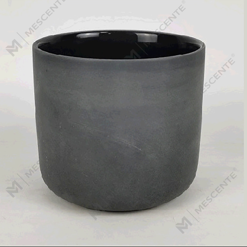 M&Scent all'ingrosso personalizzato moderno grande barattolo di candela natalizia a 3 stoppini argento bianco satinato con coperchio in bambù