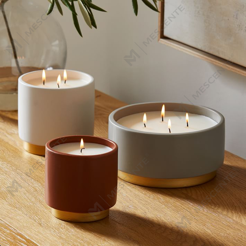 Candele profumate di cera di soia colorata di lusso personalizzata di alta qualità con etichetta privata sfuse