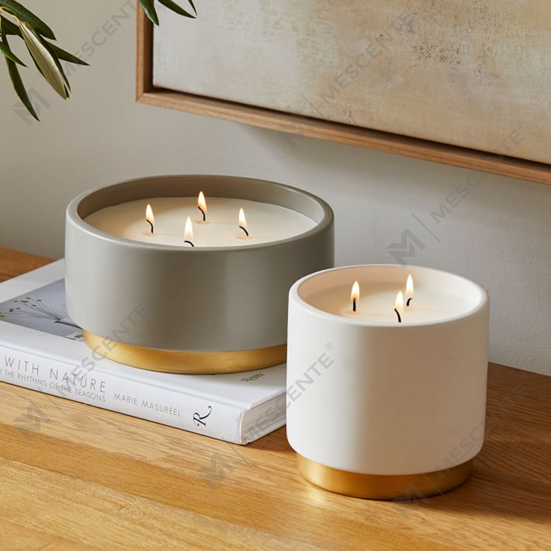 Candele profumate di cera di soia colorata di lusso personalizzata di alta qualità con etichetta privata sfuse