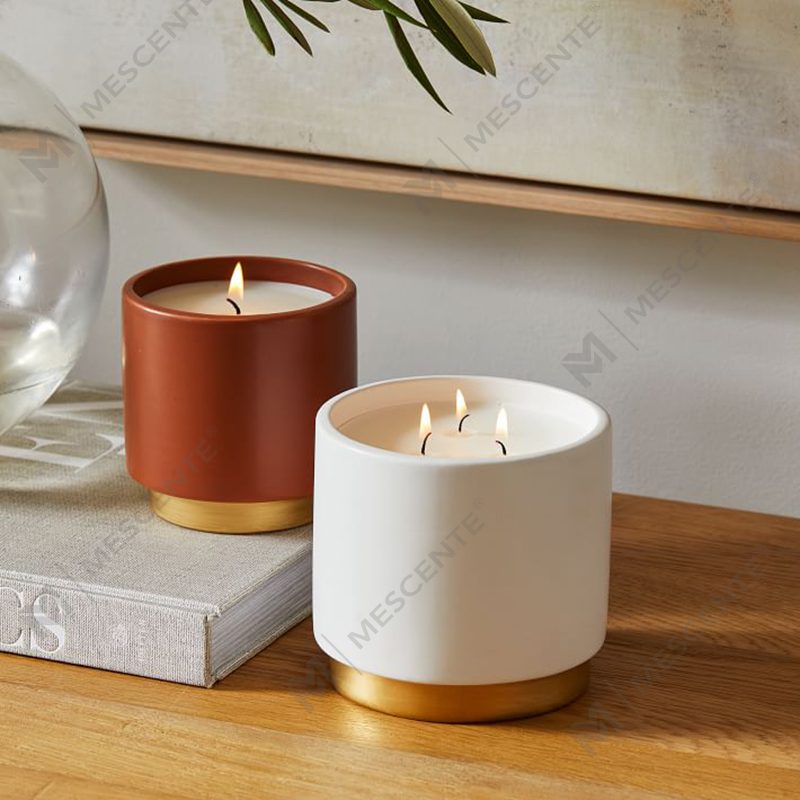 Candele profumate di cera di soia con 3 stoppini personalizzati di lusso con spedizione gratuita all'ingrosso sfuse