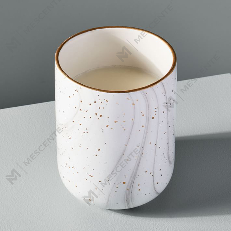 Scaldacera elettrico per candela profumata in ceramica bianca M&Scente per spa e aromaterapia