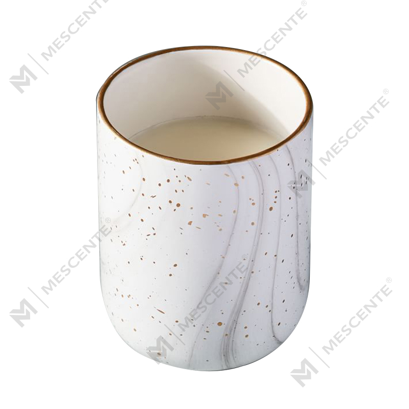 Scaldacera elettrico per candela profumata in ceramica bianca M&Scente per spa e aromaterapia