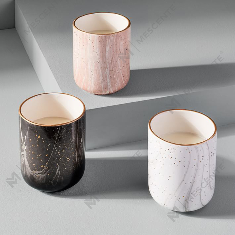 Scaldacera elettrico per candela profumata in ceramica bianca M&Scente per spa e aromaterapia