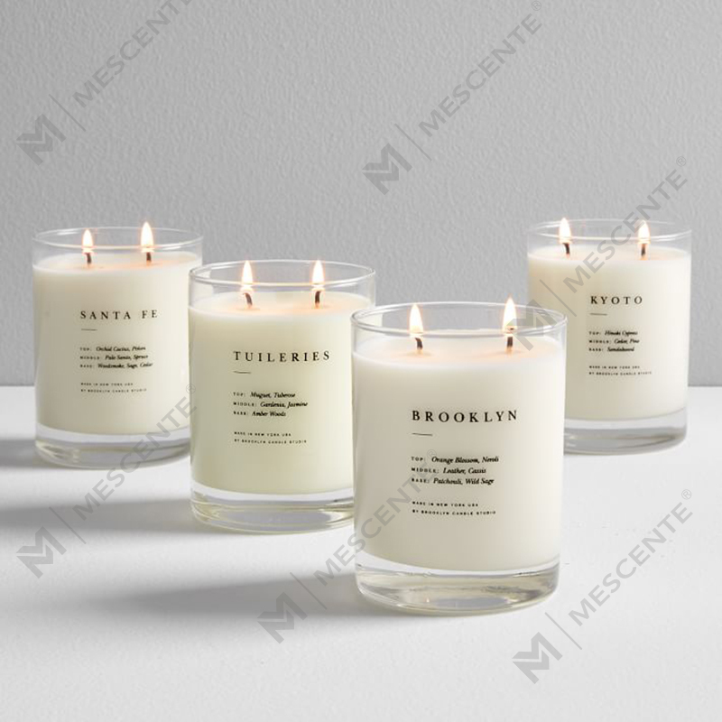 M&SENTE Nuovo prodotto Decorazione della casa Candele profumate personalizzate a 2 stoppini in barattolo di vetro