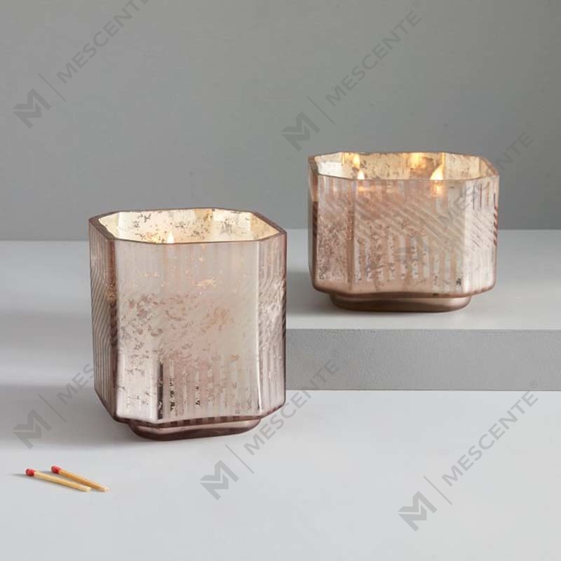 Candele profumate al mercurio con decorazioni religiose in cera di paraffina in vetro personalizzate all'ingrosso