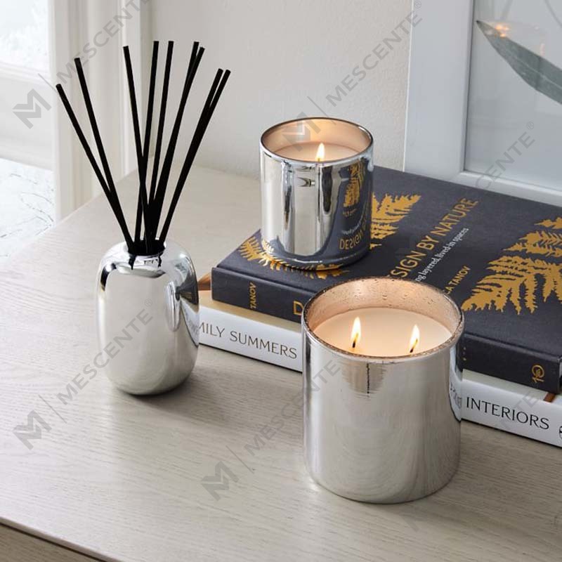 Candele al profumo d'argento alpino personalizzate di lusso all'ingrosso con etichetta privata