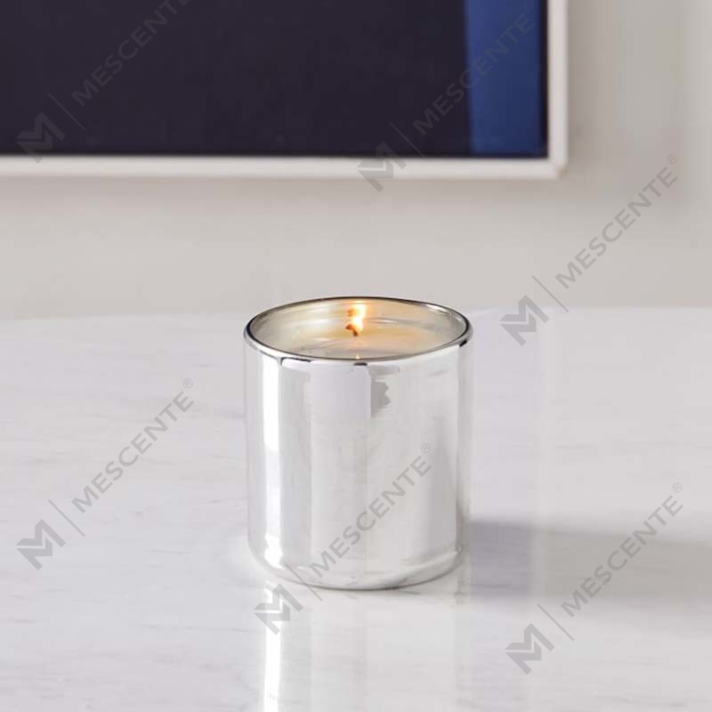 Candele al profumo d'argento alpino personalizzate di lusso all'ingrosso con etichetta privata