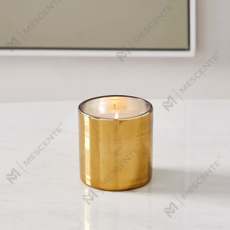 Set regalo con decorazione di candele in cera di soia profumata con barattolo di vetro nero con logo personalizzato con stampa in oro di lusso di Amazon