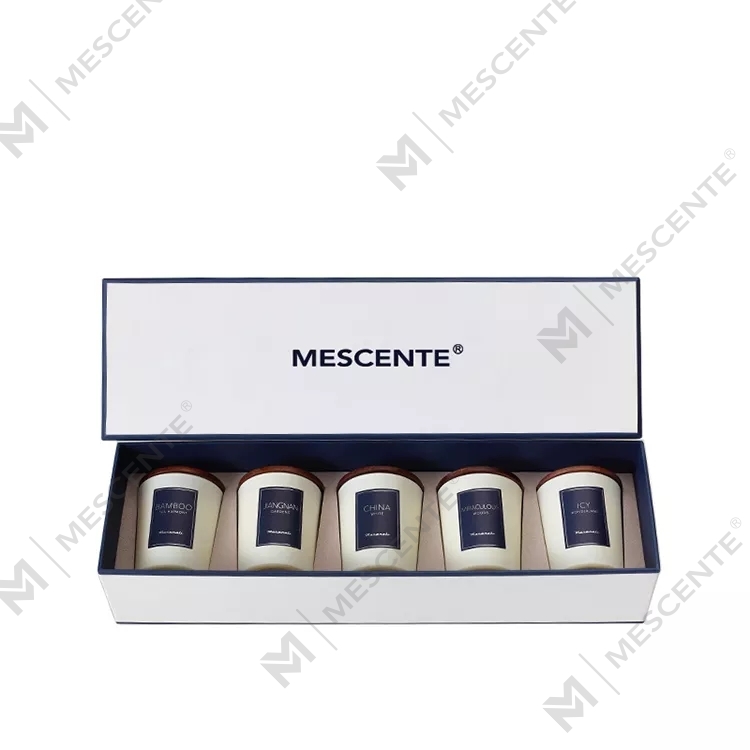 Candele profumate all'ingrosso con olio profumato a marchio privato M&scent di lusso con coperchio, candela per aromaterapia