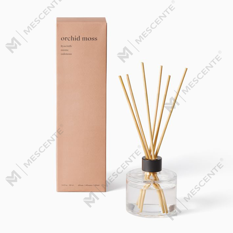 Diffusore a bastoncini di fiori con etichetta privata di lusso personalizzato M&Scent con scatola
