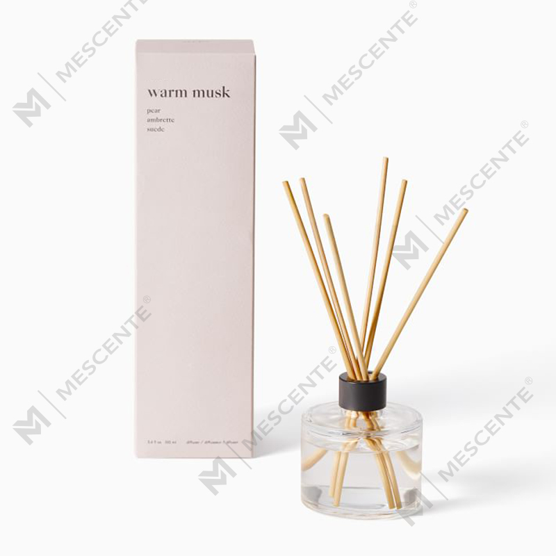 Diffusore a bastoncini di fiori con etichetta privata di lusso personalizzato M&Scent con scatola