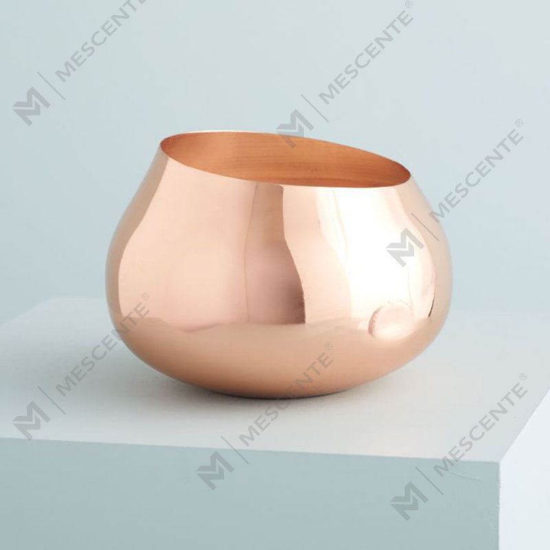 Candele profumate rotonde in metallo angolato con etichetta privata di lusso a colori all'ingrosso