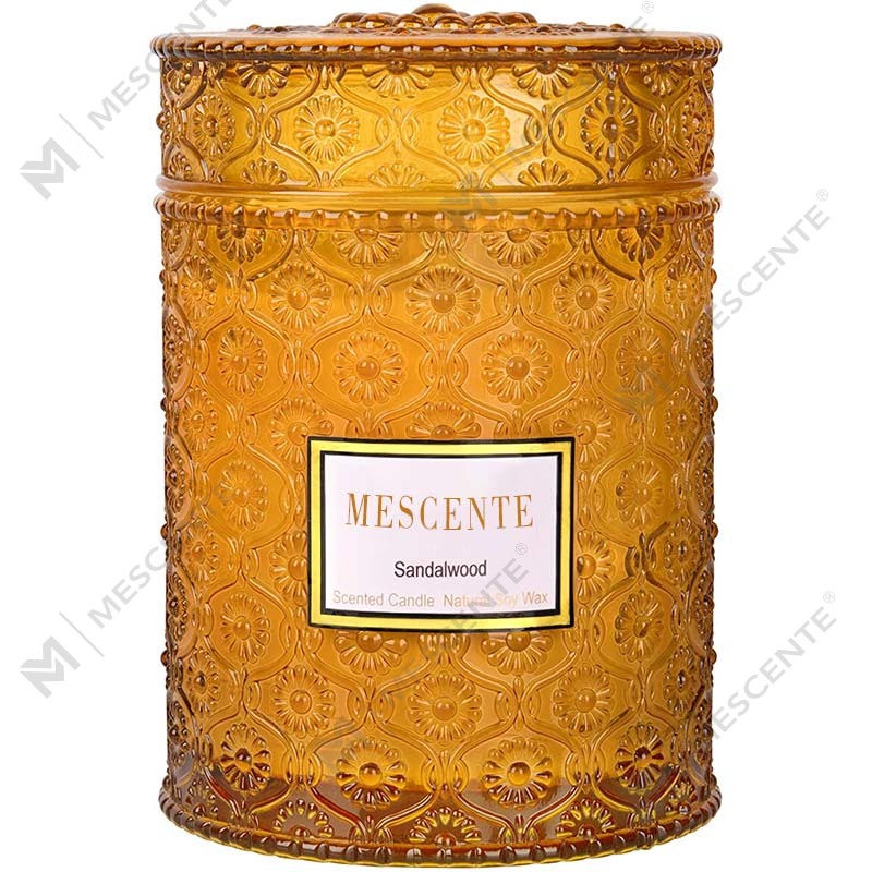 Candela spa con profumo di fiori secchi, cera di soia, eucalipto, menta verde, fatta in casa, M&S cent
