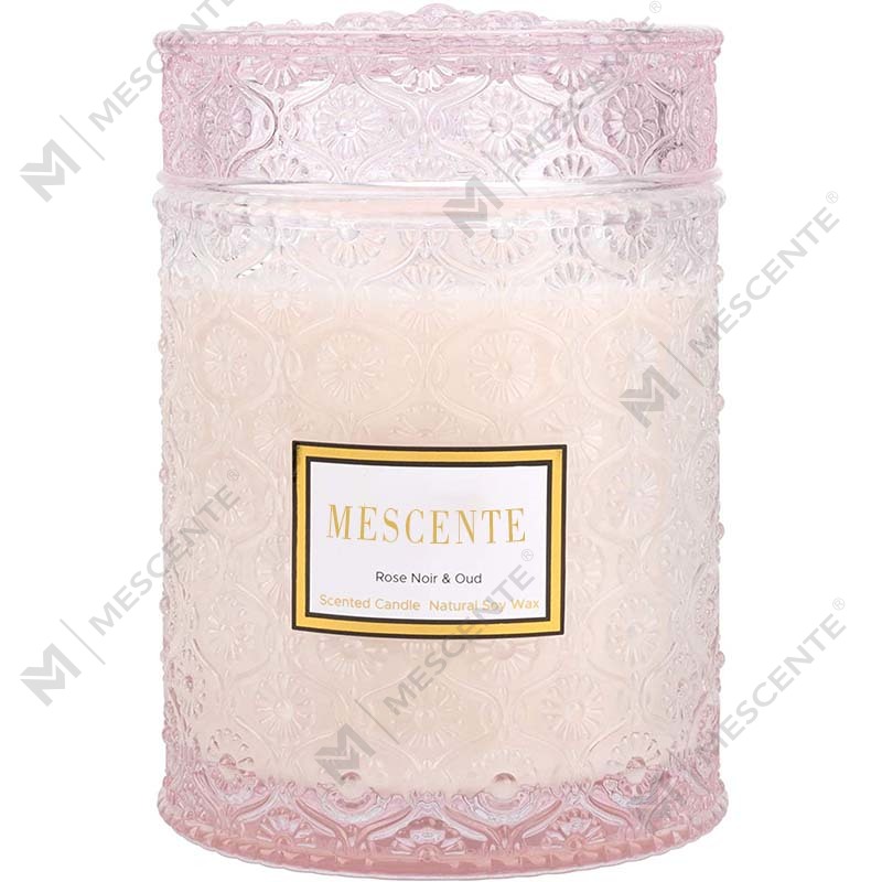 Candela spa con profumo di fiori secchi, cera di soia, eucalipto, menta verde, fatta in casa, M&S cent