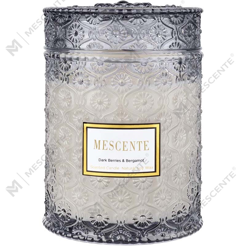 Candela spa con profumo di fiori secchi, cera di soia, eucalipto, menta verde, fatta in casa, M&S cent